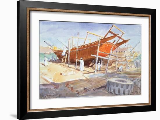 Dhow Yard, Sur, 1992-Lucy Willis-Framed Giclee Print