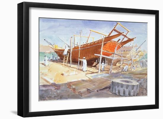 Dhow Yard, Sur, 1992-Lucy Willis-Framed Giclee Print