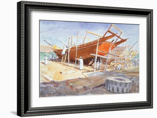 Dhow Yard, Sur, 1992-Lucy Willis-Framed Giclee Print