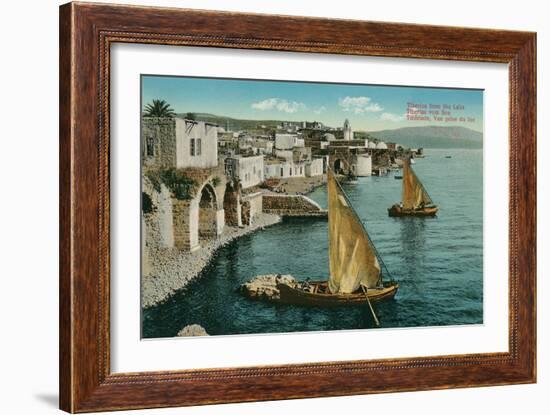 Dhows on Sea of Galilee, Isreal-null-Framed Art Print