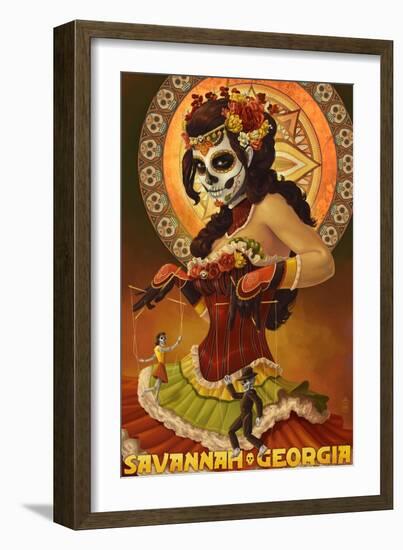 Dia De Los Muertos Marionettes - Savannah, Ga-Lantern Press-Framed Art Print