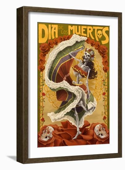 Dia De Los Muertos-Lantern Press-Framed Premium Giclee Print