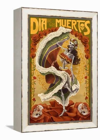 Dia De Los Muertos-Lantern Press-Framed Stretched Canvas