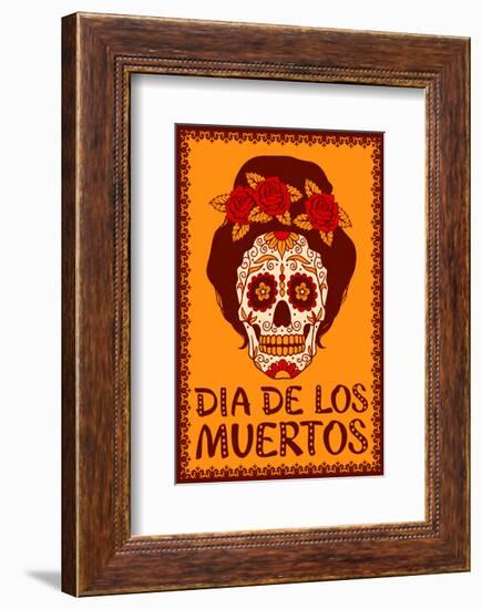 Dia de Los Muetros-null-Framed Art Print