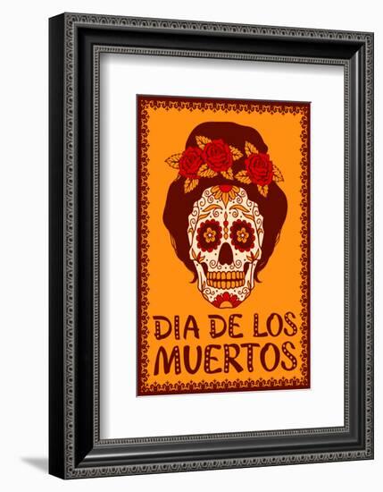 Dia de Los Muetros-null-Framed Art Print