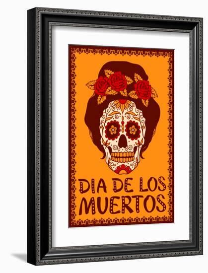 Dia de Los Muetros-null-Framed Art Print