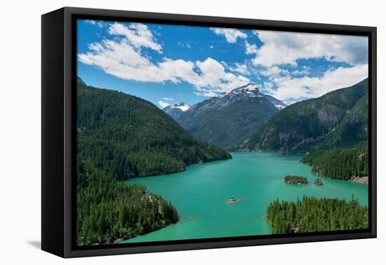 Diablo Lake and Davis Peak, Ross Lake National Recreation Area, North Cascades, Washington State-Alan Majchrowicz-Framed Premier Image Canvas