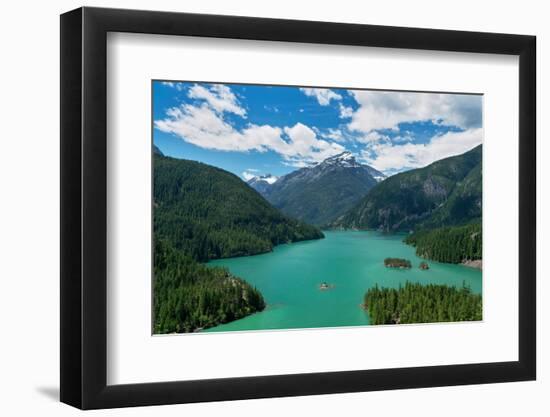 Diablo Lake and Davis Peak, Ross Lake National Recreation Area, North Cascades, Washington State-Alan Majchrowicz-Framed Photographic Print