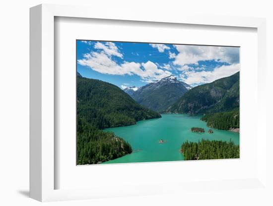 Diablo Lake and Davis Peak, Ross Lake National Recreation Area, North Cascades, Washington State-Alan Majchrowicz-Framed Photographic Print