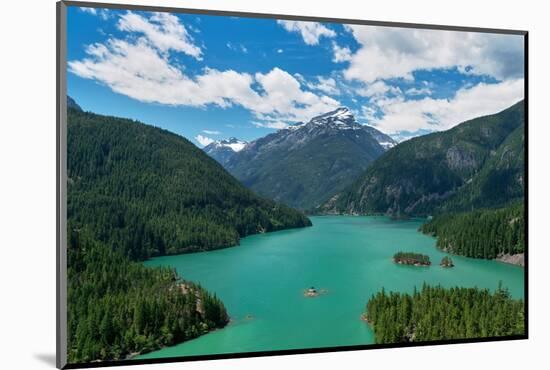 Diablo Lake and Davis Peak, Ross Lake National Recreation Area, North Cascades, Washington State-Alan Majchrowicz-Mounted Photographic Print