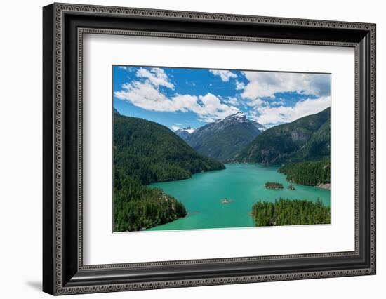 Diablo Lake and Davis Peak, Ross Lake National Recreation Area, North Cascades, Washington State-Alan Majchrowicz-Framed Photographic Print