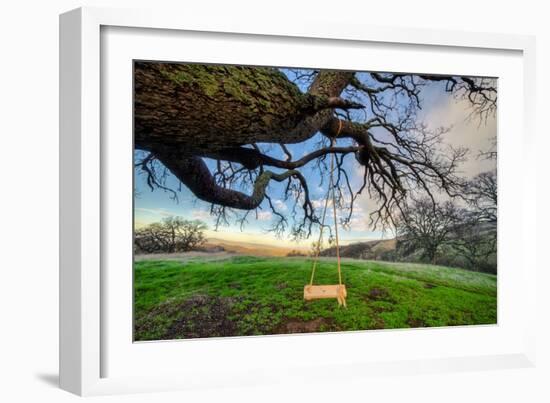 Diablo Swing and Winter Hills, Mount Diablo, Contra Costa California Oak-Vincent James-Framed Photographic Print