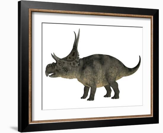 Diabloceratops Dinosaur-Stocktrek Images-Framed Art Print