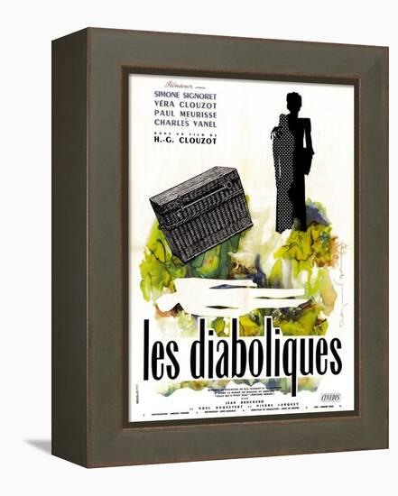 Diabolique, (AKA Les Diaboliques), French Poster Art, 1955-null-Framed Stretched Canvas