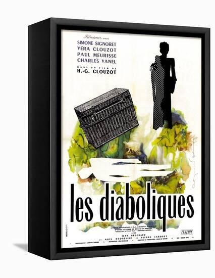 Diabolique, (AKA Les Diaboliques), French Poster Art, 1955-null-Framed Stretched Canvas