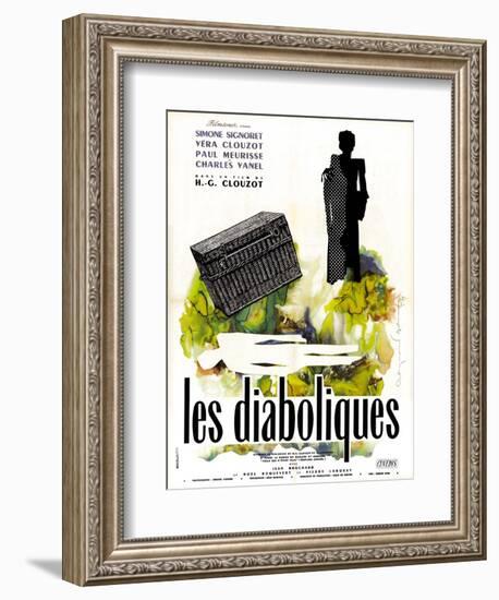 Diabolique, (AKA Les Diaboliques), French Poster Art, 1955-null-Framed Art Print