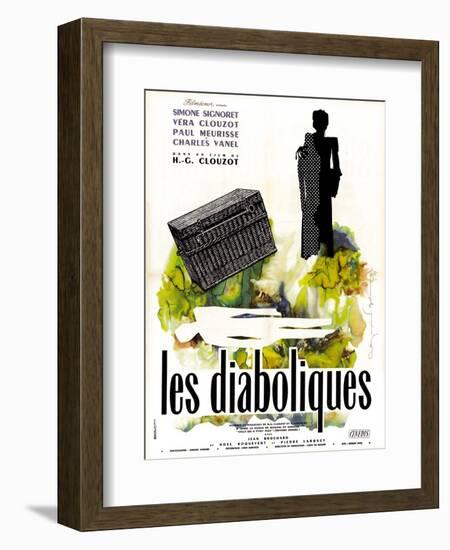 Diabolique, (AKA Les Diaboliques), French Poster Art, 1955-null-Framed Art Print