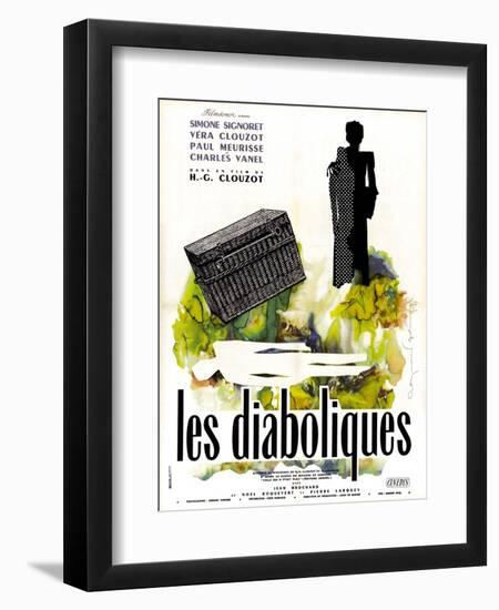 Diabolique, (AKA Les Diaboliques), French Poster Art, 1955-null-Framed Art Print