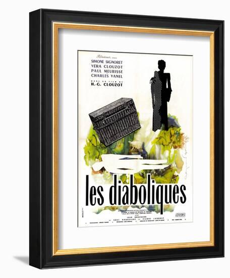 Diabolique, (AKA Les Diaboliques), French Poster Art, 1955-null-Framed Art Print