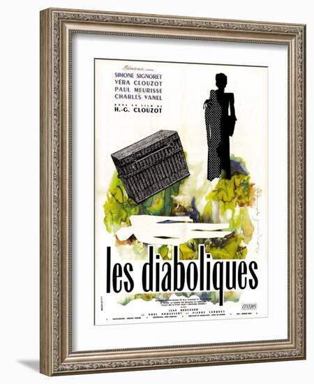 Diabolique, (AKA Les Diaboliques), French Poster Art, 1955-null-Framed Art Print