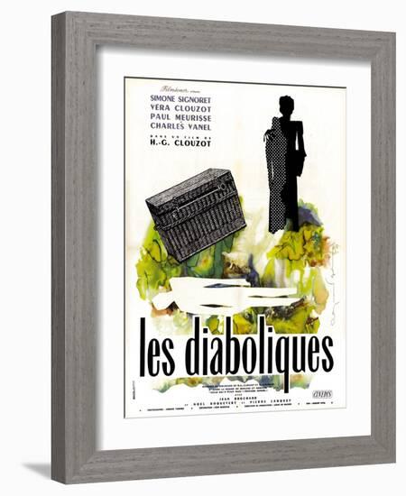 Diabolique, (AKA Les Diaboliques), French Poster Art, 1955-null-Framed Art Print