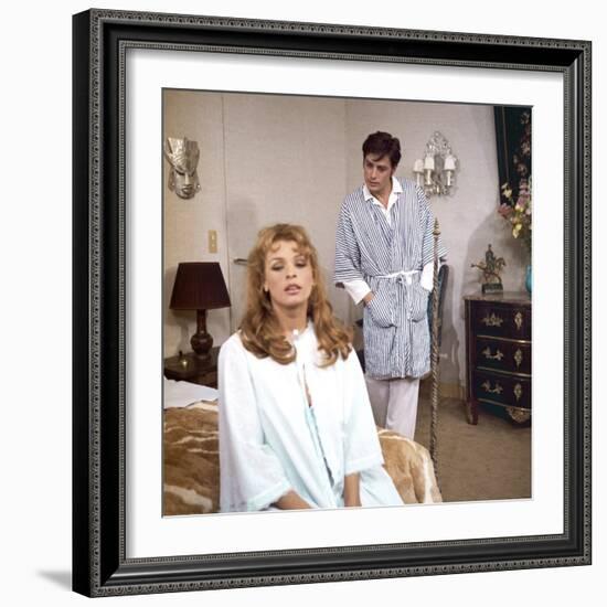 Diaboliquement votre Diabolically Yours by Julien Duvivier with Senta Berger and Alain Delon., 1967-null-Framed Photo