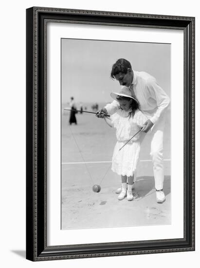 Diabolo, Learning with Papa, c.1900-Andrew Pitcairn-knowles-Framed Giclee Print