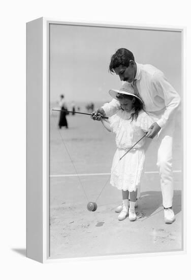 Diabolo, Learning with Papa, c.1900-Andrew Pitcairn-knowles-Framed Premier Image Canvas