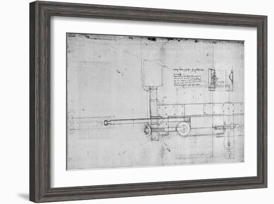 Diagram of a Mechanical Bolt-Leonardo da Vinci-Framed Giclee Print