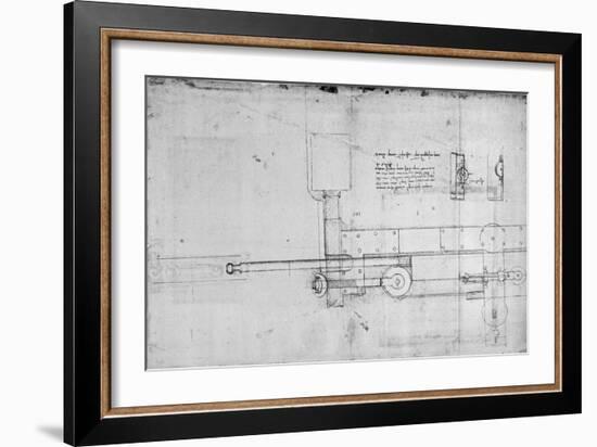 Diagram of a Mechanical Bolt-Leonardo da Vinci-Framed Giclee Print