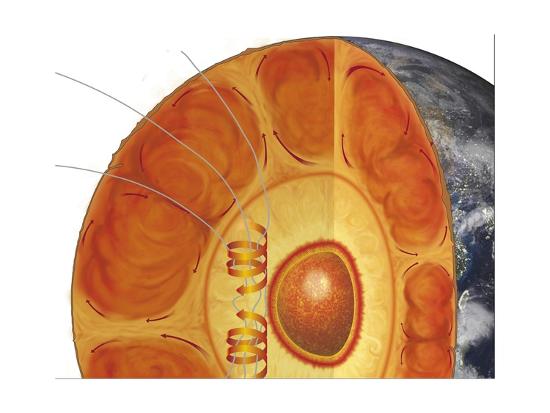 Diagram Of Earths Interior Structure Showing Inner Core Outer Core Mantle And Crust Giclee Print By Art Com
