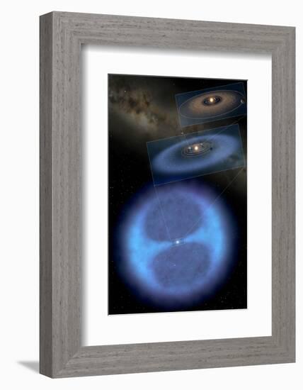 Diagram of Solar System and Oort Cloud-null-Framed Photographic Print