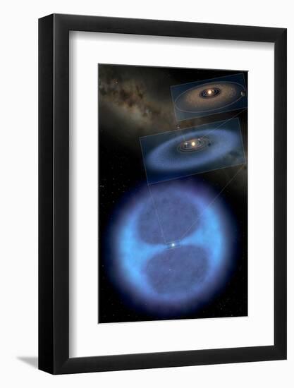 Diagram of Solar System and Oort Cloud-null-Framed Photographic Print