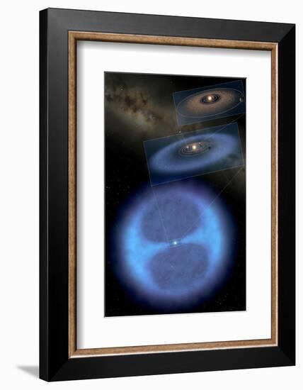 Diagram of Solar System and Oort Cloud-null-Framed Photographic Print