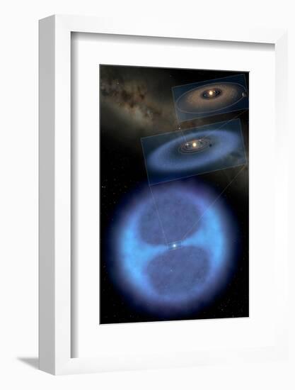 Diagram of Solar System and Oort Cloud-null-Framed Photographic Print