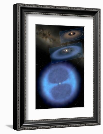 Diagram of Solar System and Oort Cloud-null-Framed Photographic Print