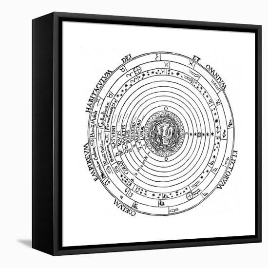 Diagram Showing Geocentric System of Universe, 1539-Petrus Apianus-Framed Premier Image Canvas