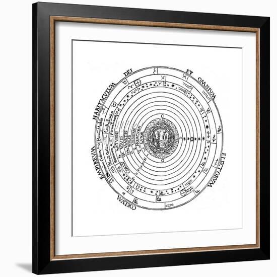 Diagram Showing Geocentric System of Universe, 1539-Petrus Apianus-Framed Giclee Print