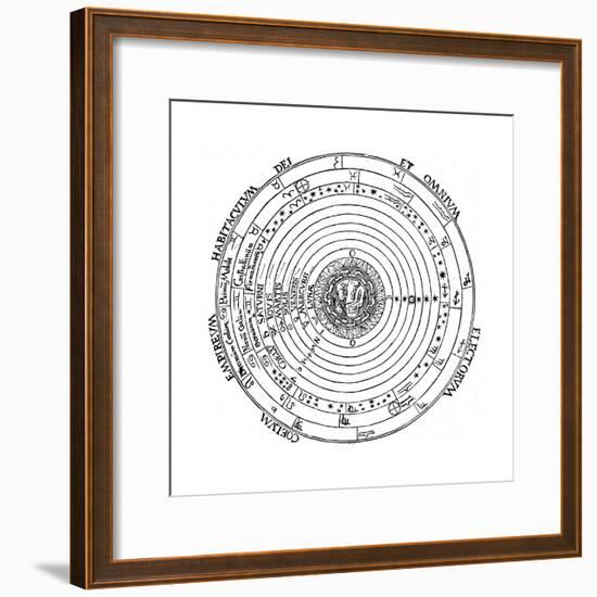 Diagram Showing Geocentric System of Universe, 1539-Petrus Apianus-Framed Giclee Print