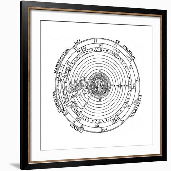 Diagram Showing Geocentric System of Universe, 1539-Petrus Apianus-Framed Giclee Print