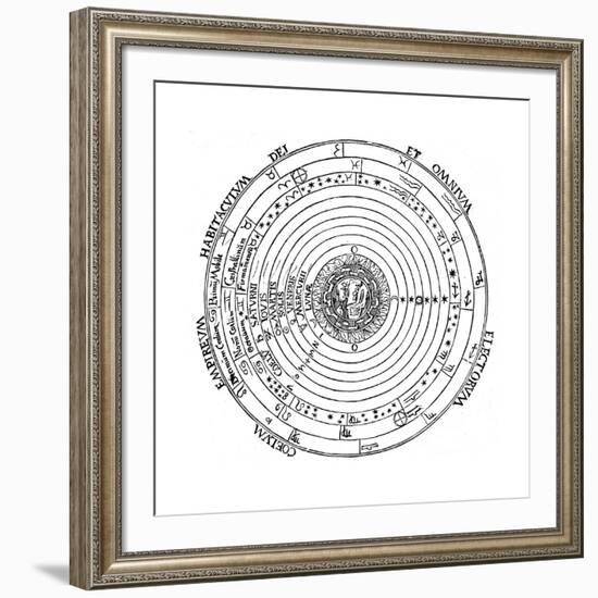 Diagram Showing Geocentric System of Universe, 1539-Petrus Apianus-Framed Giclee Print