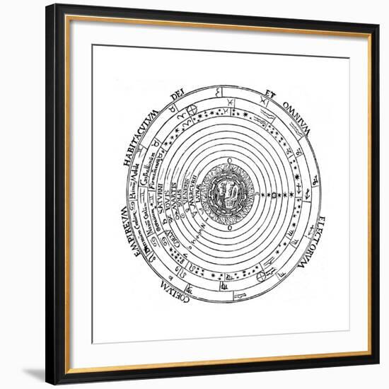 Diagram Showing Geocentric System of Universe, 1539-Petrus Apianus-Framed Giclee Print