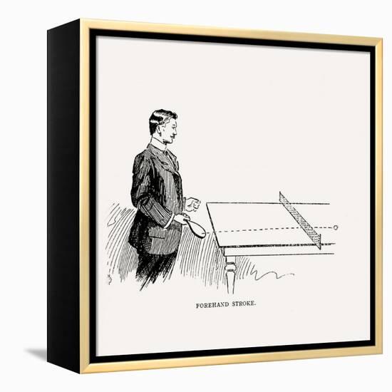 Diagram Showing How to Execute the Perfect Forehand Stroke, 1902-null-Framed Premier Image Canvas