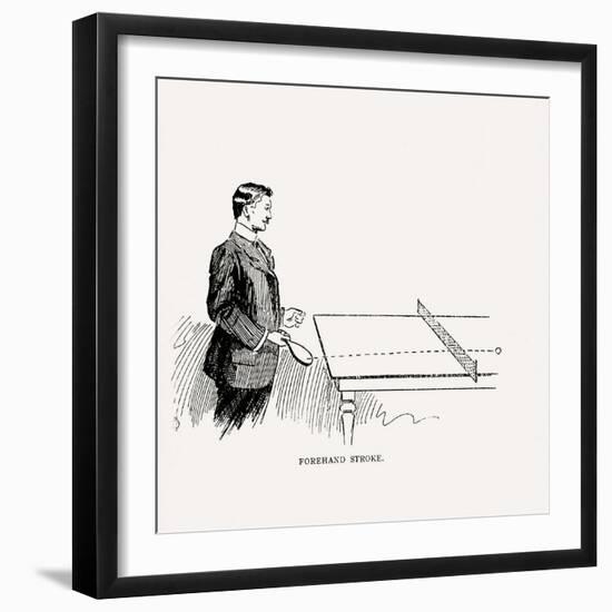 Diagram Showing How to Execute the Perfect Forehand Stroke, 1902-null-Framed Giclee Print