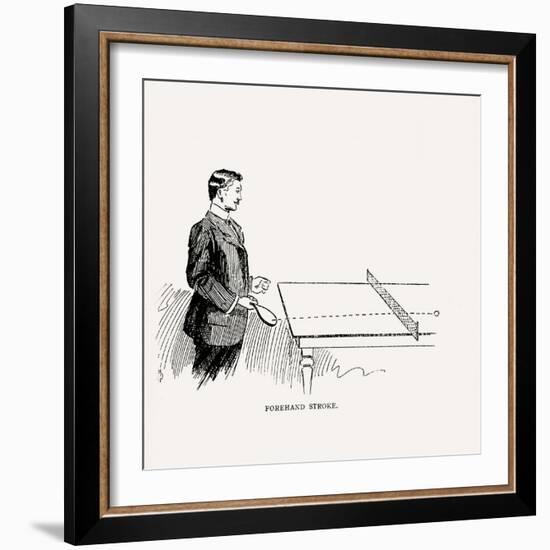Diagram Showing How to Execute the Perfect Forehand Stroke, 1902-null-Framed Giclee Print
