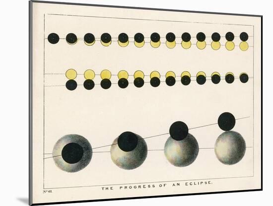 Diagram Showing the Progress of an Eclipse-Charles F. Bunt-Mounted Art Print