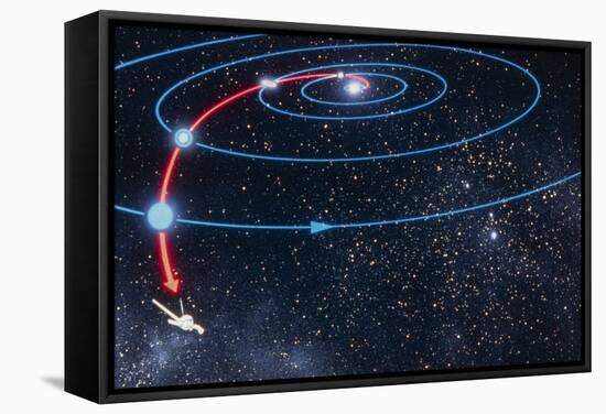 Diagram Showing the Route of Voyager 2-Julian Baum-Framed Premier Image Canvas