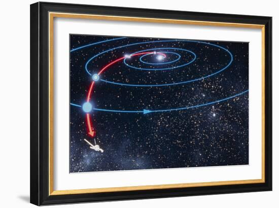 Diagram Showing the Route of Voyager 2-Julian Baum-Framed Photographic Print