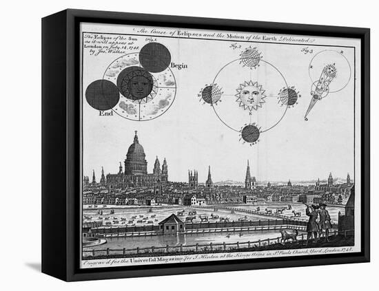 Diagrammatic Illustration of Solar Eclipse-null-Framed Premier Image Canvas