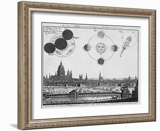 Diagrammatic Illustration of Solar Eclipse-null-Framed Giclee Print